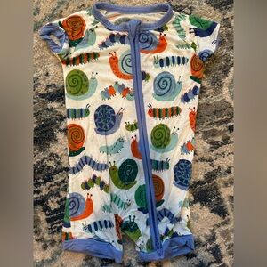 Little Sleepies Shorty 6-12m Colorful Snail and Caterpillar